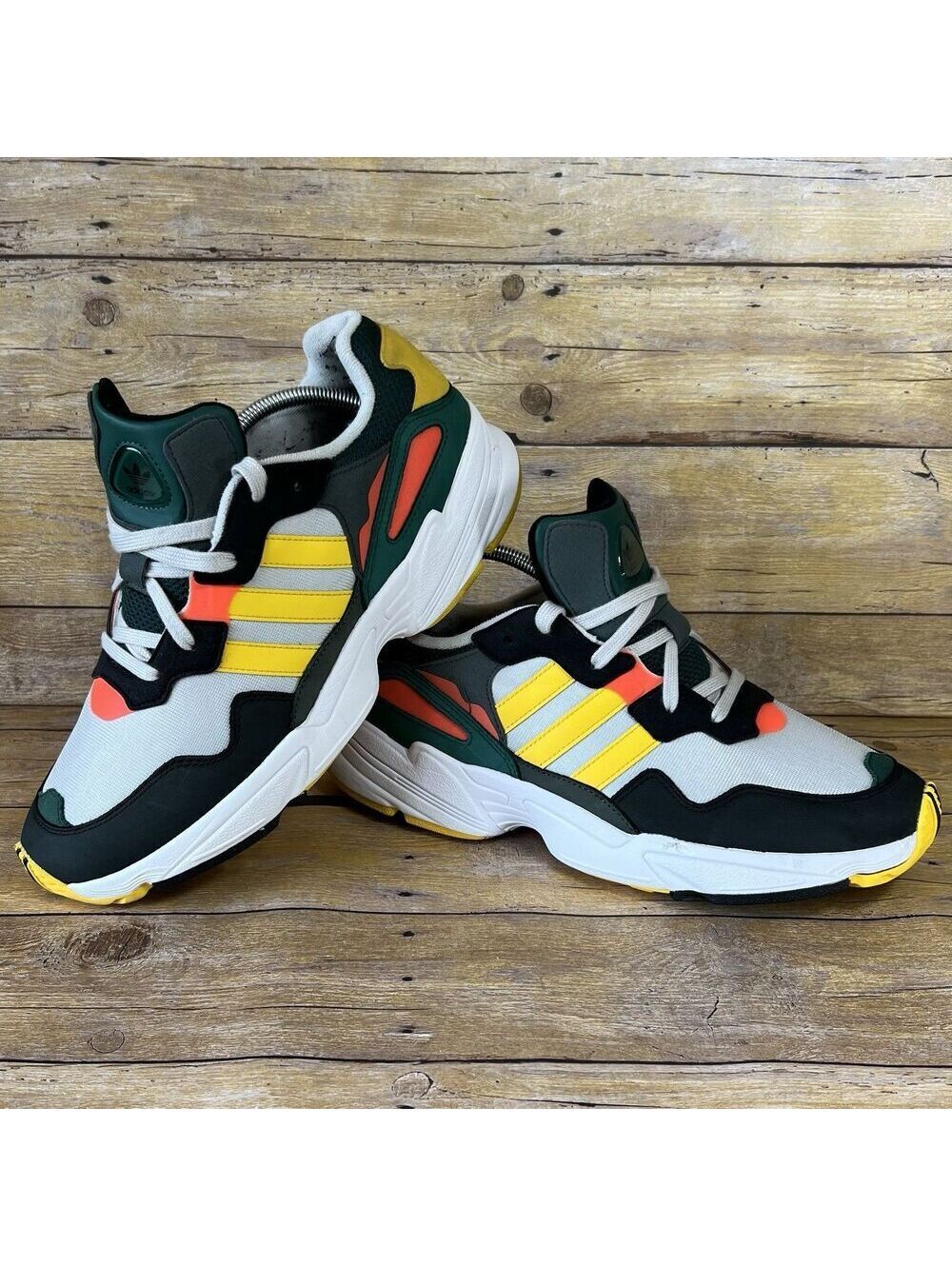 Adidas Yung-96 Mens Size 11 Sneakers Green Yellow Series DB2601 Retro Chunky